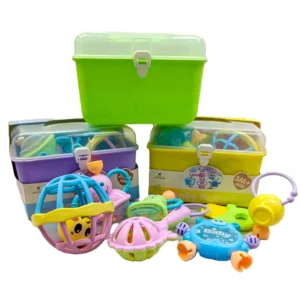 ست جغجغه خوراکی و دندان گیر نوزاد - Baby Rattle