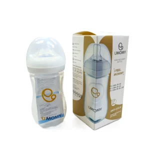 شیشه شیر دهانه عریض یومامی طلایی بزرگ 260ml - Umomy